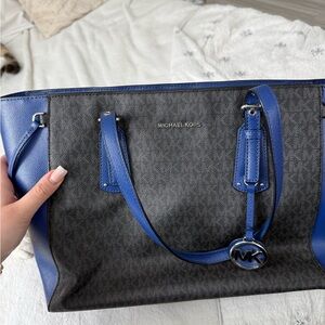 Michael Kors Blue and Black Women's Tote Bag